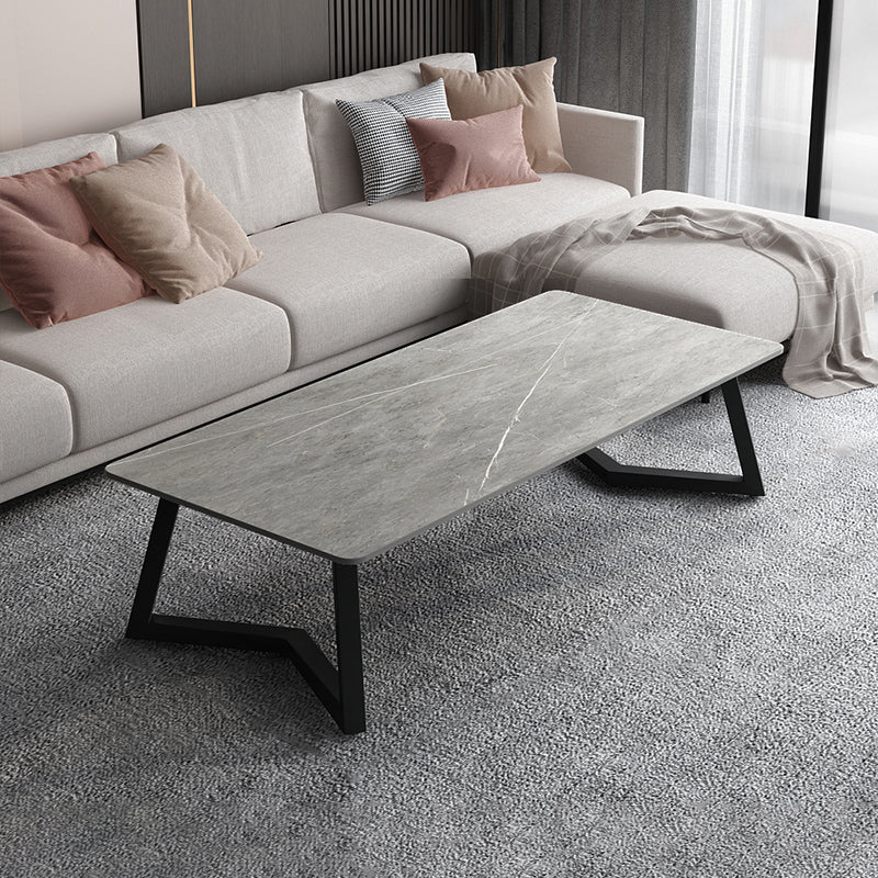 Slate Rectangular Coffee Table No Distressing Single Coffee Table