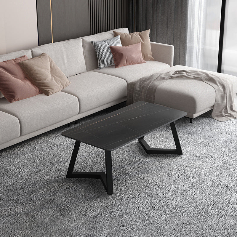 Slate Rectangular Coffee Table No Distressing Single Coffee Table