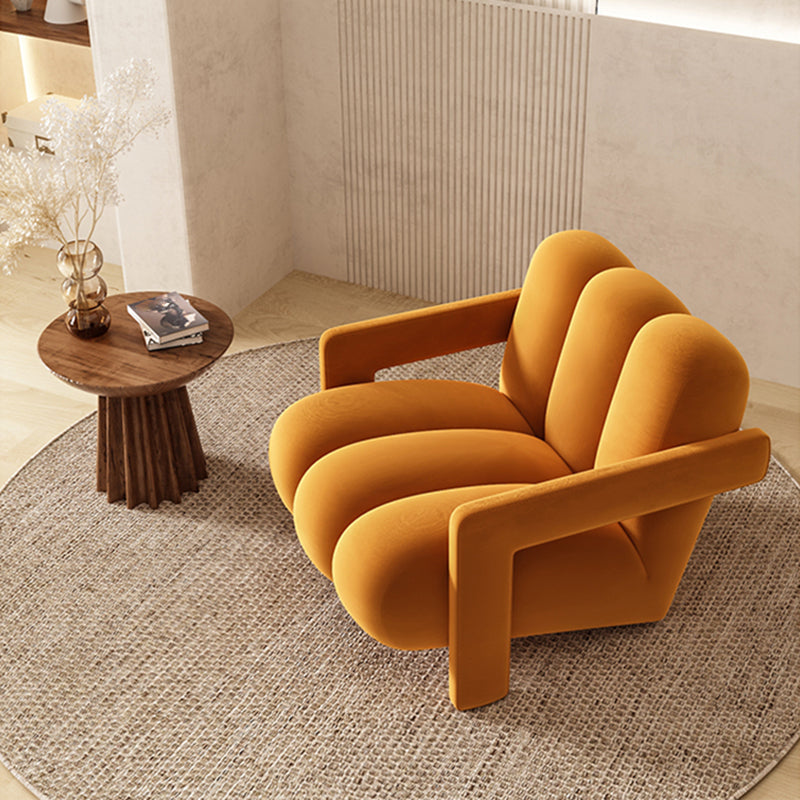 Scandinavian Arms Included Lounge Chair Solid Color Living Room Armchair