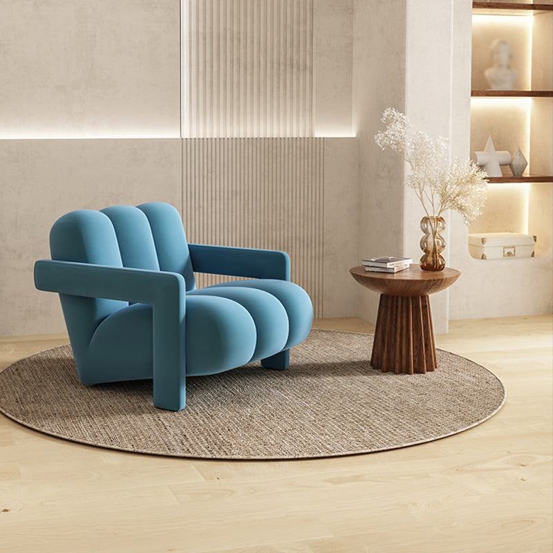 Scandinavian Arms Included Lounge Chair Solid Color Living Room Armchair
