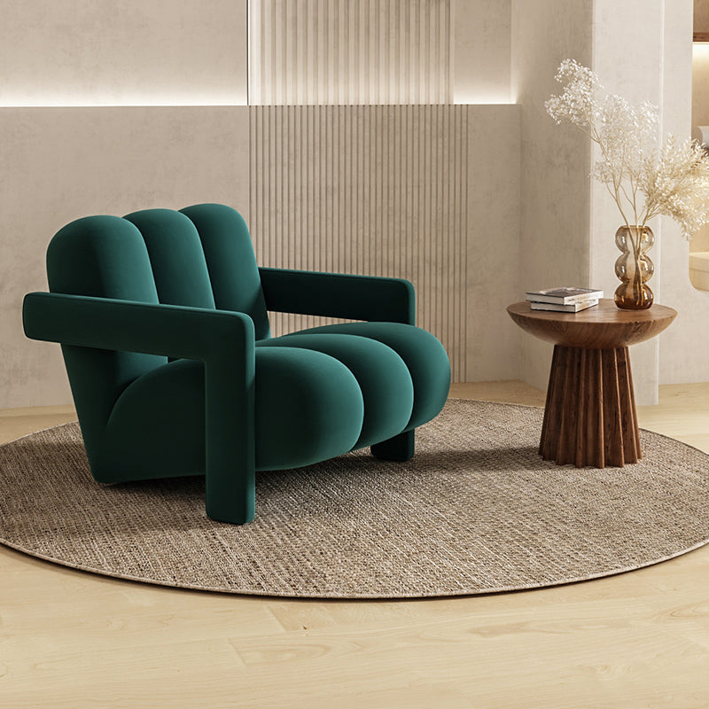 Scandinavian Arms Included Lounge Chair Solid Color Living Room Armchair
