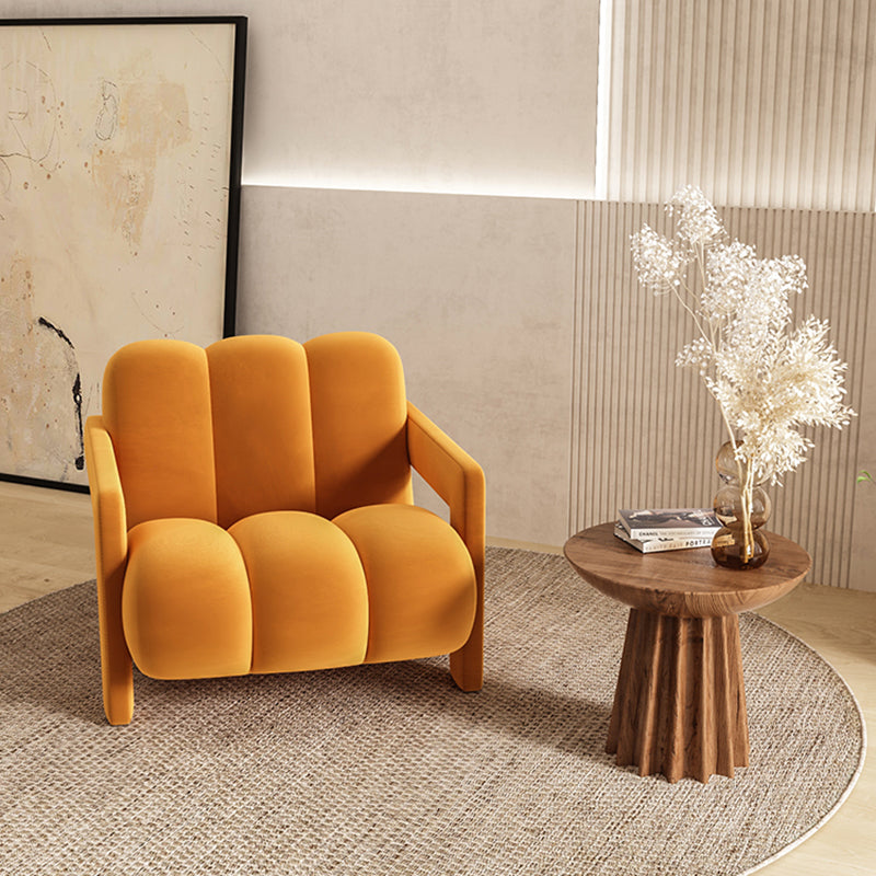 Scandinavian Arms Included Lounge Chair Solid Color Living Room Armchair
