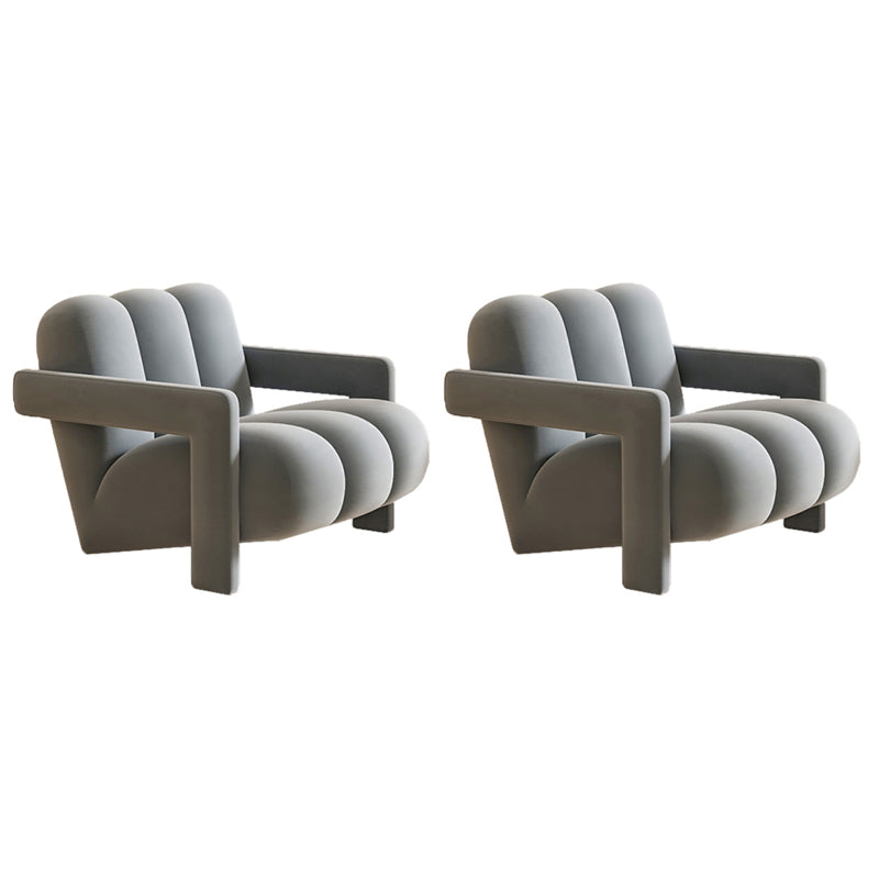 Scandinavian Arms Included Lounge Chair Solid Color Living Room Armchair
