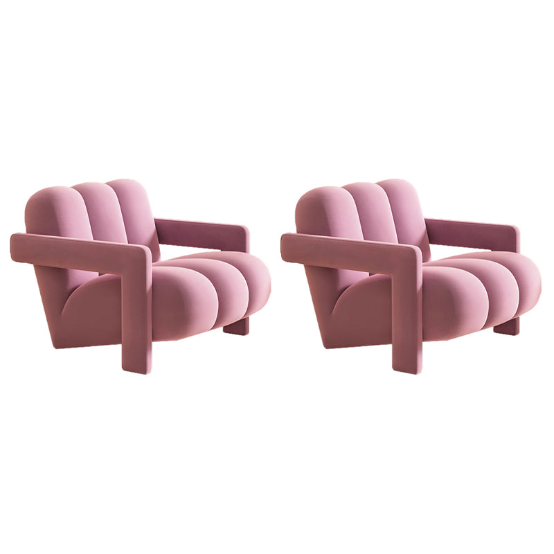 Scandinavian Arms Included Lounge Chair Solid Color Living Room Armchair