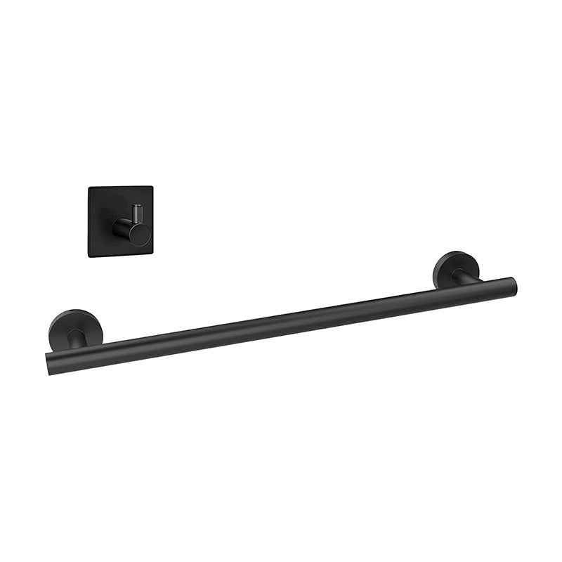 7-Piece Bath Hardware Set in Stainless Steel with Paper Holder/Robe Hooks/Towel Ring Bar