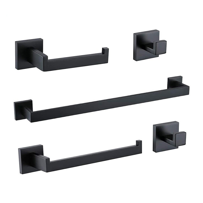 7-Piece Bath Hardware Set in Stainless Steel with Paper Holder/Robe Hooks/Towel Ring Bar
