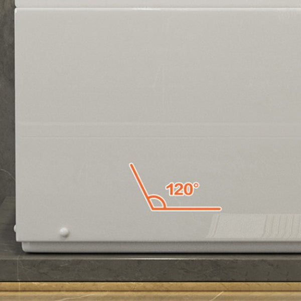 Rectangular Bath Soaking Back to Wall Bathtub in White (Board not Included)
