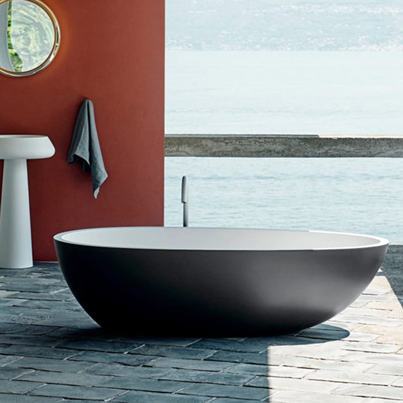 Freestanding Soaking Bathtub Antique Finish Back to Wall Bath Tub