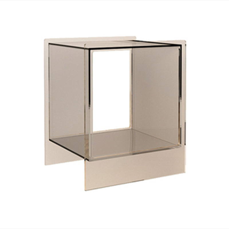 Square Shape Corner Table Acrylic Contemporary Bedroom Side Table