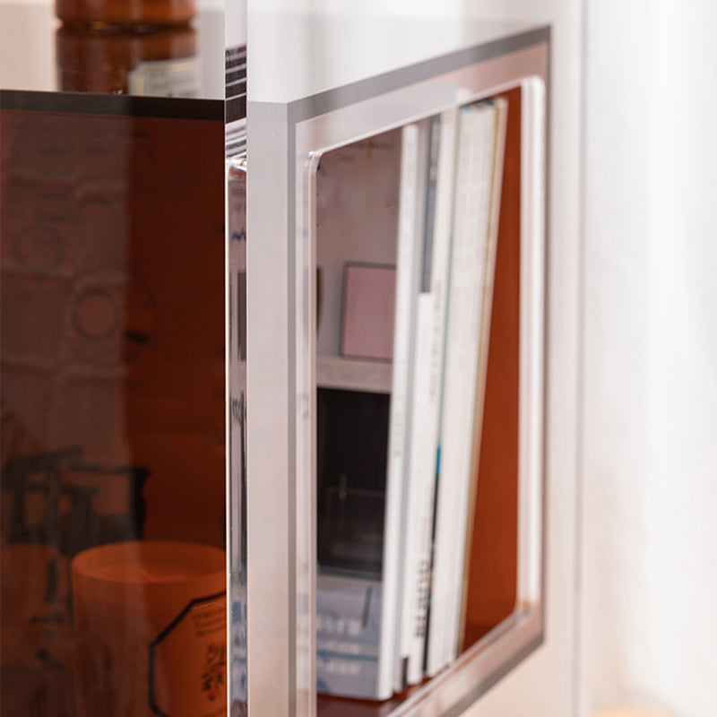 Square Shape Corner Table Acrylic Contemporary Bedroom Side Table