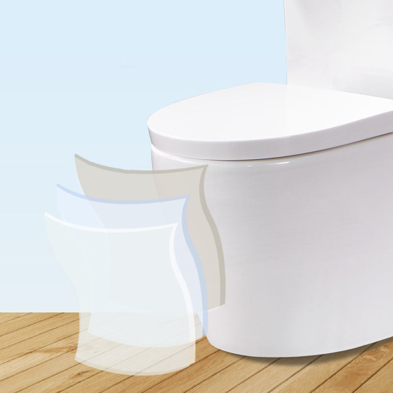 Contemporary Toilet Bowl Wall Mount One-Piece Toilet Flush Toilet (Faucet not Included)