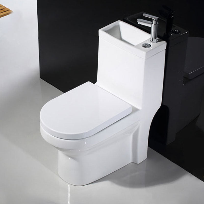 Modern Toilet Bowl Floor Mounted Porcelain All-In-One Flush Toilet