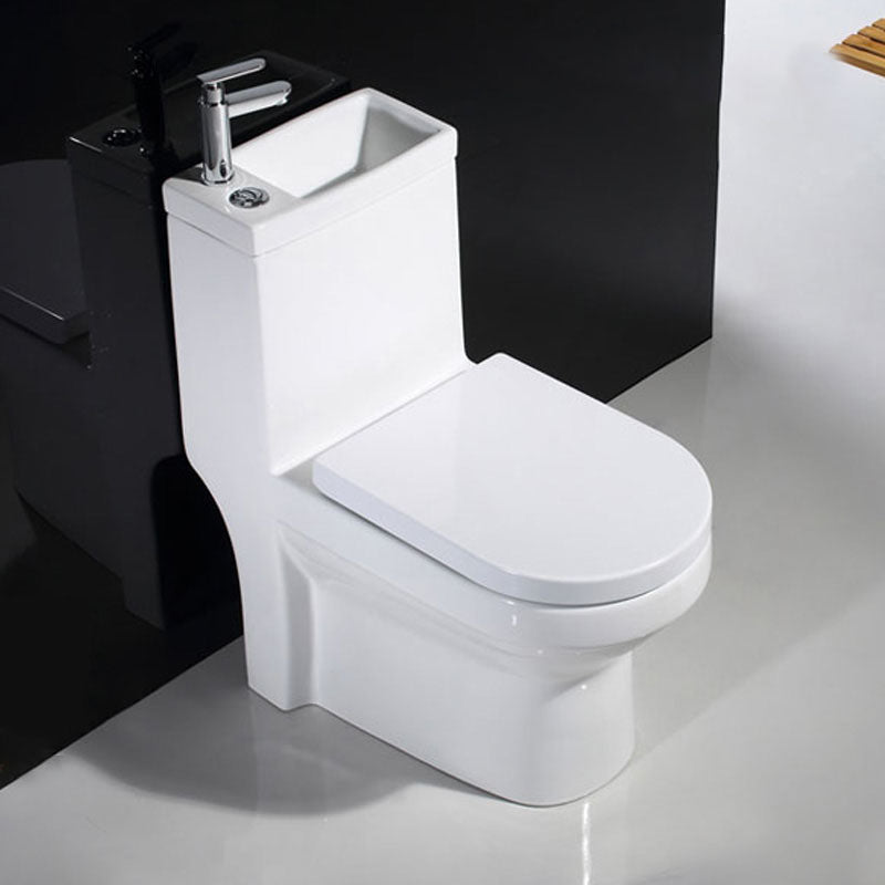 Modern Toilet Bowl Floor Mounted Porcelain All-In-One Flush Toilet