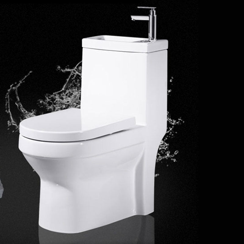Modern Toilet Bowl Floor Mounted Porcelain All-In-One Flush Toilet