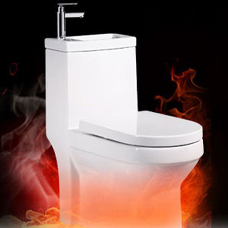 Modern Toilet Bowl Floor Mounted Porcelain All-In-One Flush Toilet