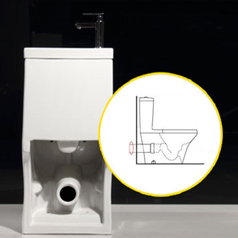 Modern Toilet Bowl Floor Mounted Porcelain All-In-One Flush Toilet