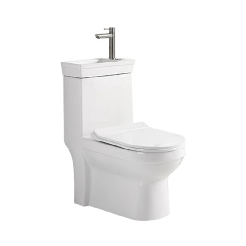Modern Toilet Bowl Floor Mounted Porcelain All-In-One Flush Toilet