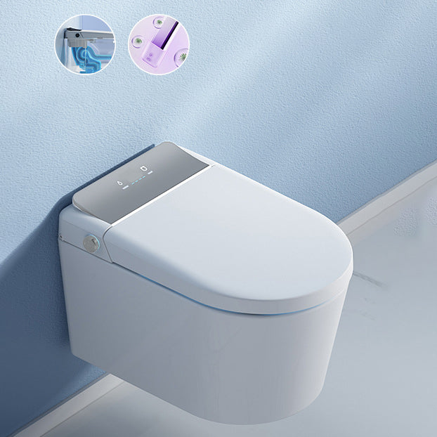 Contemporary Siphon Jet Toilet Bowl One-Piece Toilet Wall Mount ABS Flush Toilet