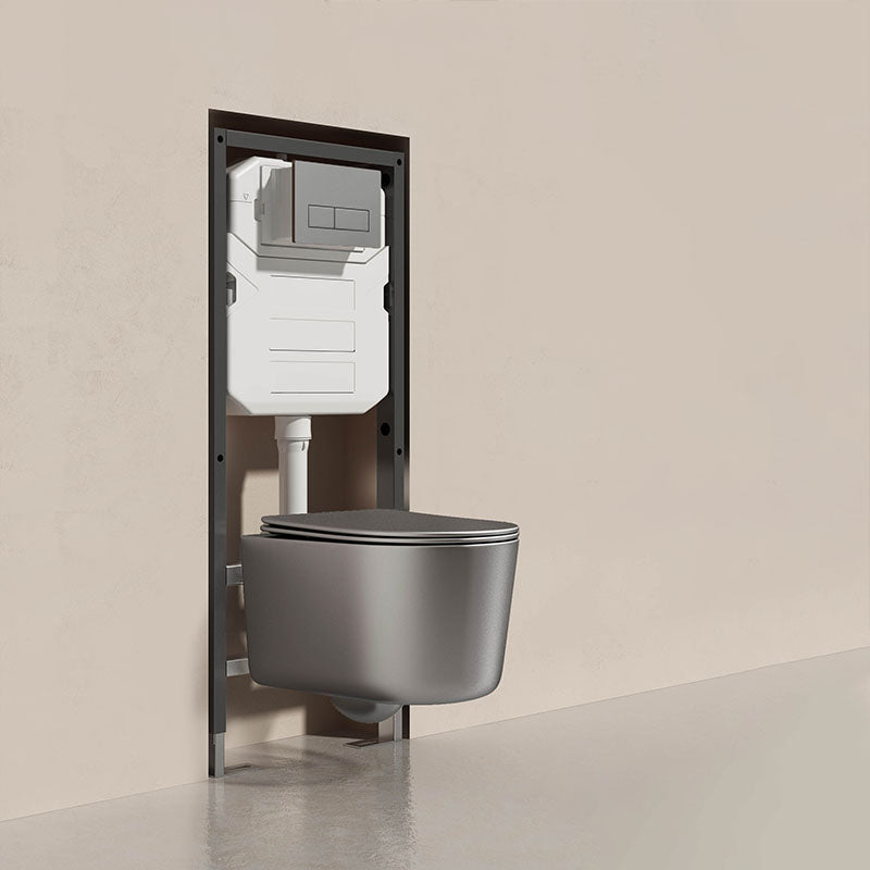 Modern Toilet Bowl Wall Mount Porcelain All-In-One Flush Toilet