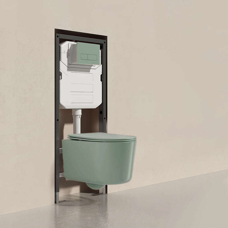 Modern Toilet Bowl Wall Mount Porcelain All-In-One Flush Toilet