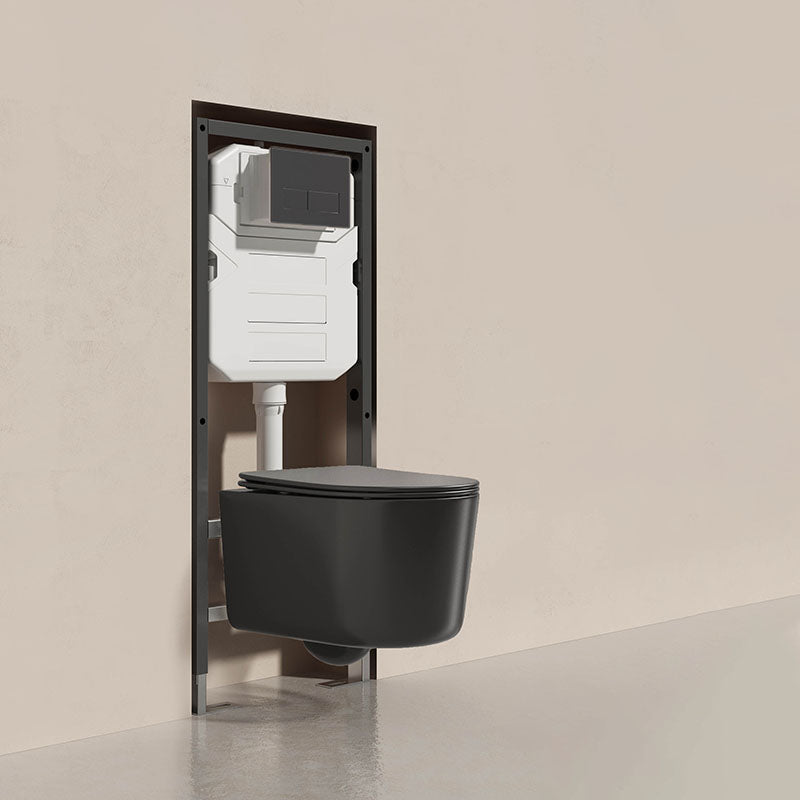 Modern Toilet Bowl Wall Mount Porcelain All-In-One Flush Toilet
