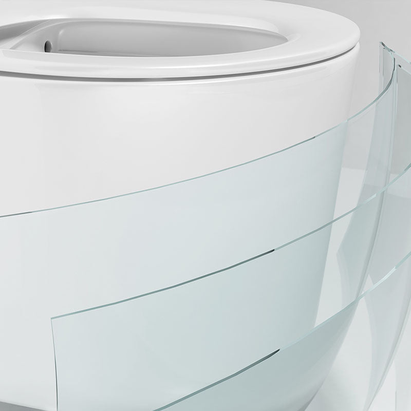Modern Toilet Bowl Wall Mount Porcelain All-In-One Flush Toilet