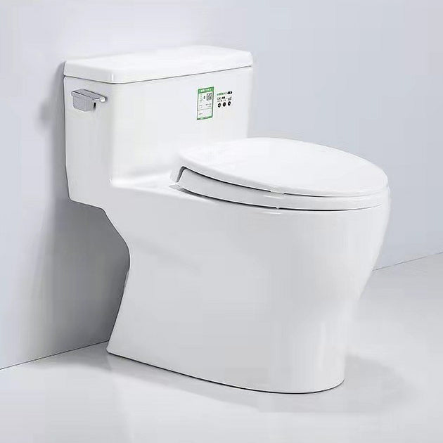 Traditional Ceramic Toilet Bowl One Piece Flush Toilet with Toilet Seat
