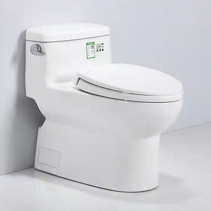 Traditional Ceramic Toilet Bowl One Piece Flush Toilet with Toilet Seat