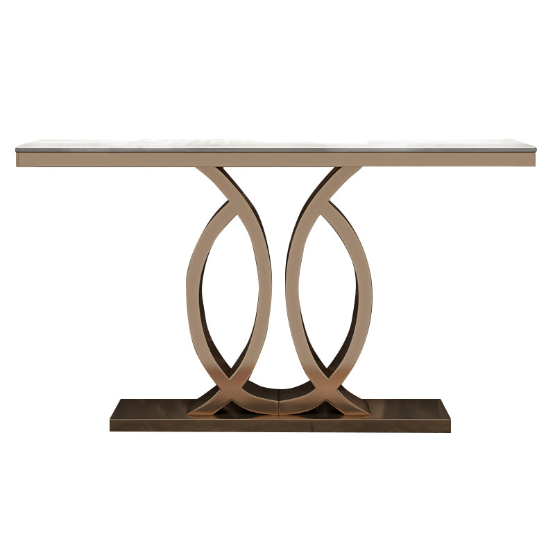 Glam Console Accent Table Stainless Steel Console Sofa Table