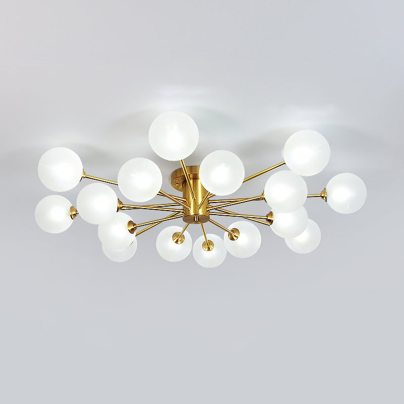 Nordic Style Ceiling Light Glass Shade Ball Shape Ceiling Lamp for Living Room