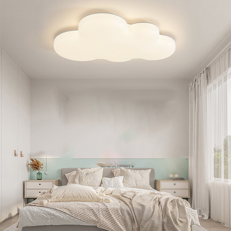 1 - Light Acrylic Flush Mount Light Kids Style LED Cloud Ceiling Flush