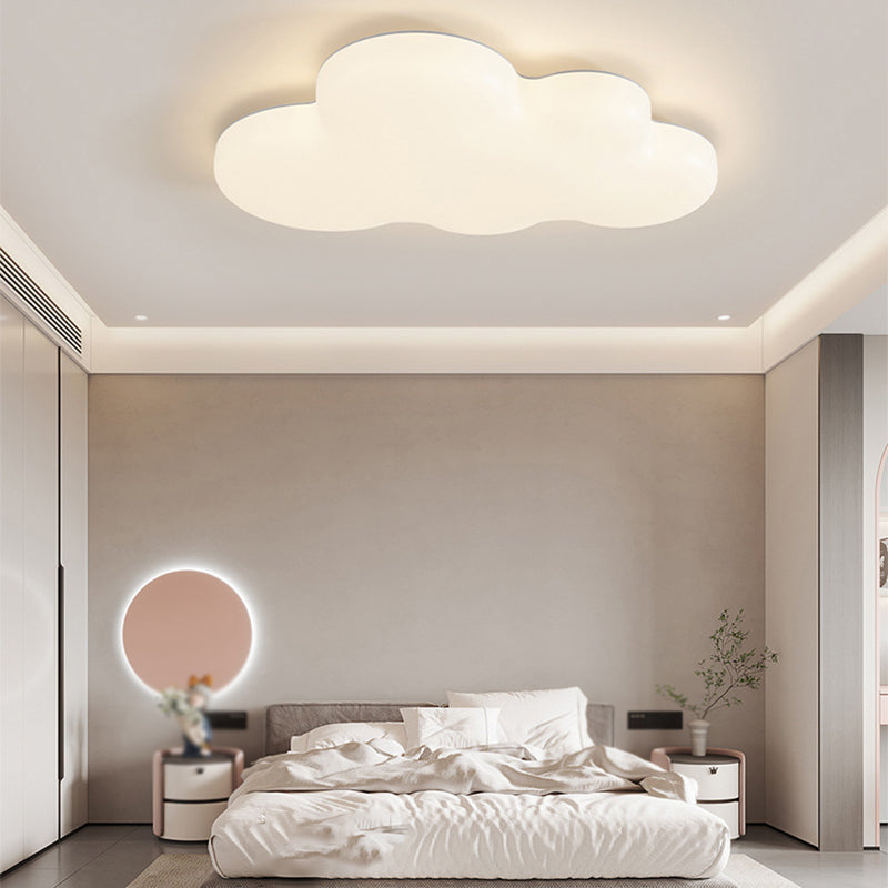 1 - Light Acrylic Flush Mount Light Kids Style LED Cloud Ceiling Flush