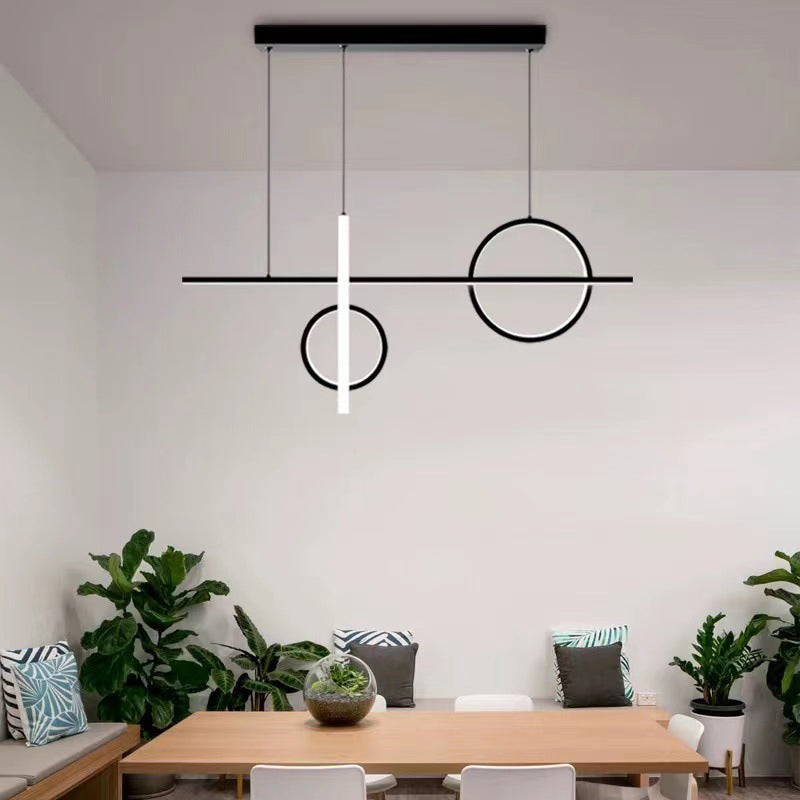 Modern Island Lighting Linear LED Ceiling Light for Dining Room