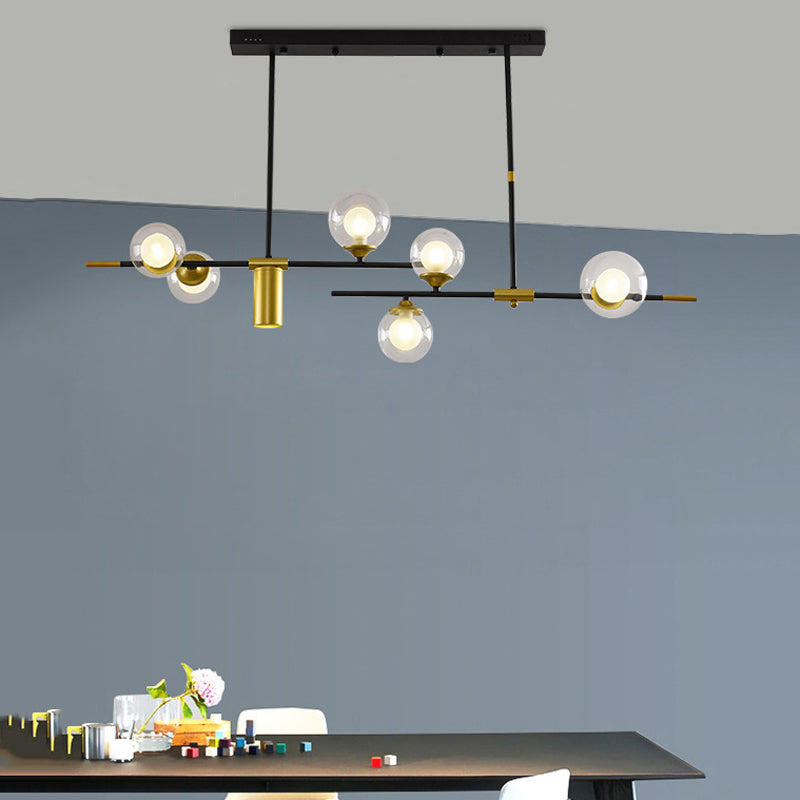 7-Light Modern Kitchen Island Lighting Metal Ceiling Light for Dining Room