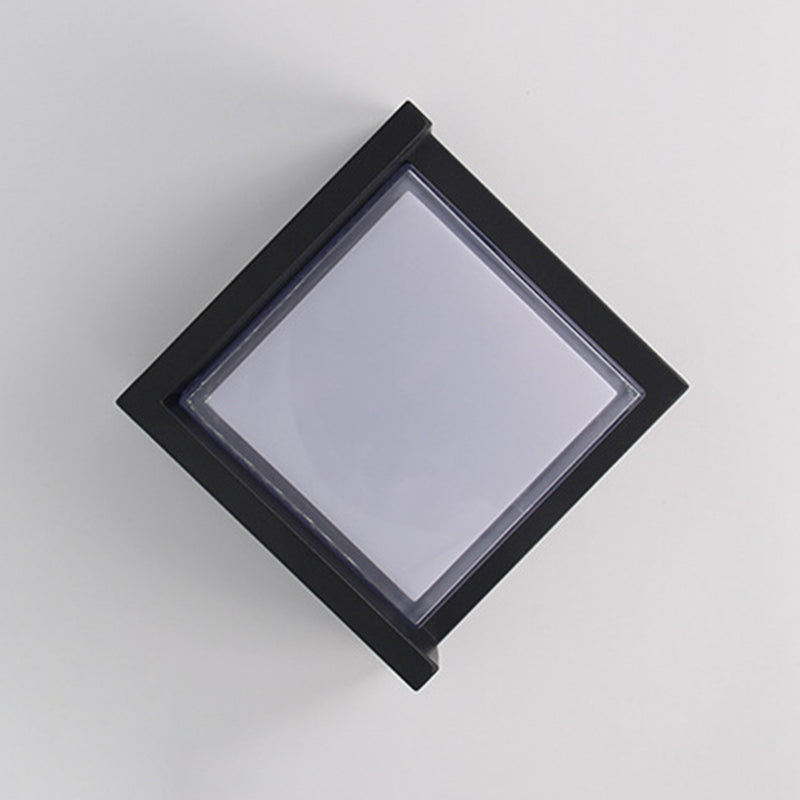 Square Wall Lighting Simplicity Metal 1 Light Rustic Wall Sconces in Black