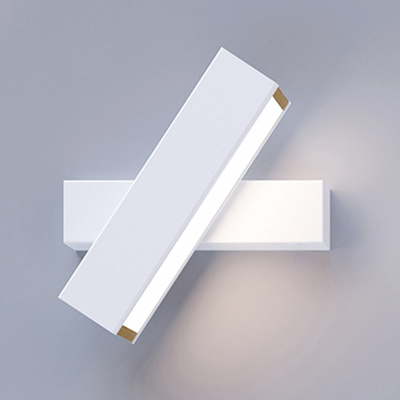 Modern Wood Wall Sconce Linear Shape Wall Light with Acrylic Shade for Bedroom