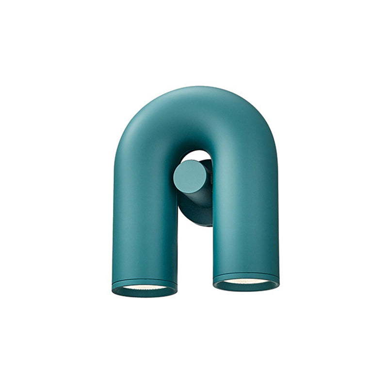 Modernism 2-Light Polished Wall Mounted Sconce Metallic Unique Wall Light