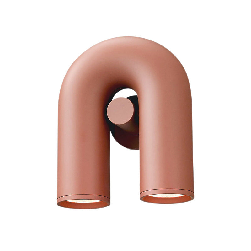 Modernism 2-Light Polished Wall Mounted Sconce Metallic Unique Wall Light