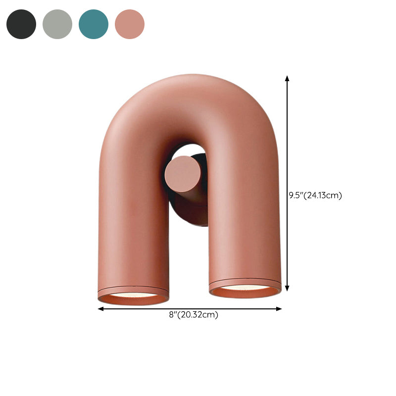 Modernism 2-Light Polished Wall Mounted Sconce Metallic Unique Wall Light