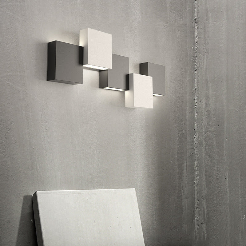 Modern 2/3/5-Light White/Black Wall Mounted Sconce Metal Wall Light
