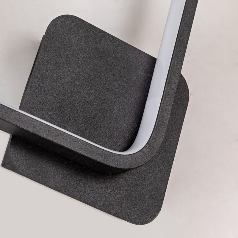 Modernism Single White/Black Wall Mounted Sconce Metal LED Wall Light