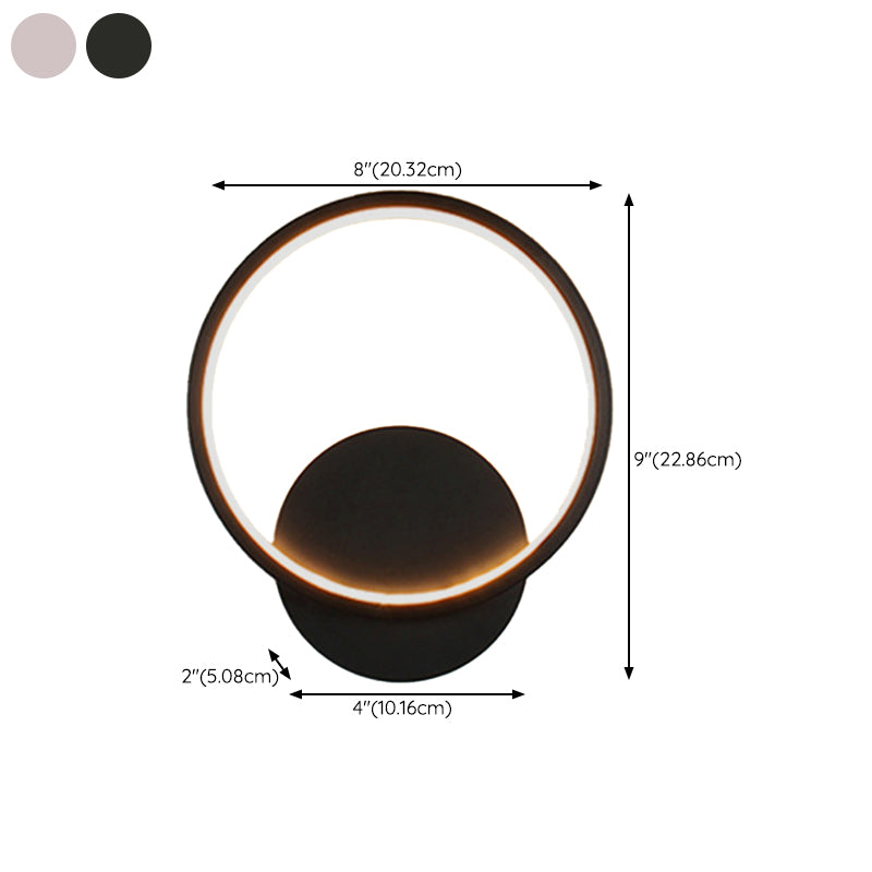 Modernism Single White/Black Wall Mounted Sconce Metal LED Wall Light