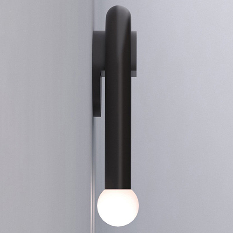 Modernism 2-Light Black Wall Mounted Sconce Metal Wall Light for Bedroom