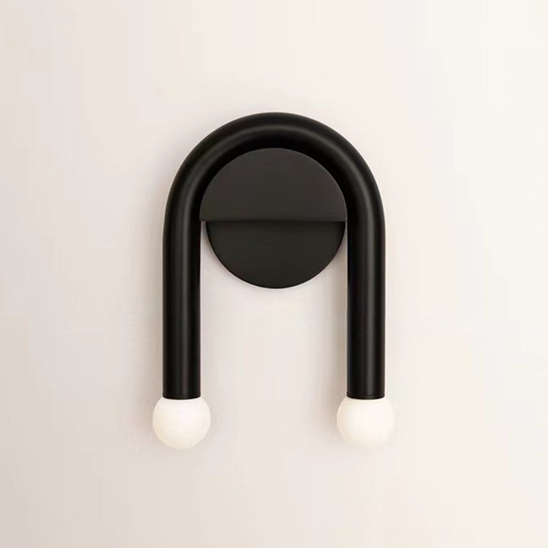 Modernism 2-Light Black Wall Mounted Sconce Metal Wall Light for Bedroom
