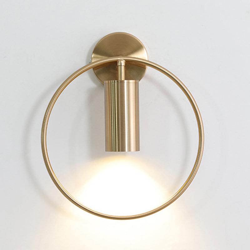 Modernism Single Golden/Black Wall Mounted Sconce Metal Shaded Wall Light