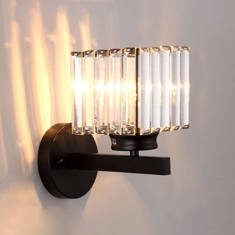 Modernism Single Wall Mounted Sconce Golden/Black Shaded Wall Light