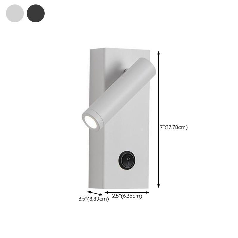 White/Black Modern Single Wall Mounted Sconce LED Metal Wall Light