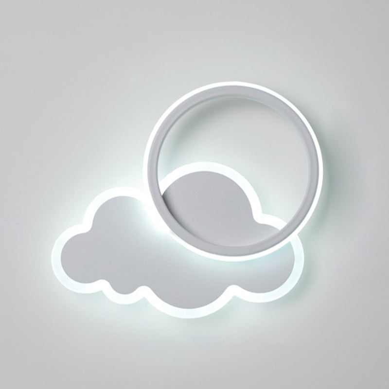 Single Modernism White Wall Mounted Sconce LED Statement Wall Light