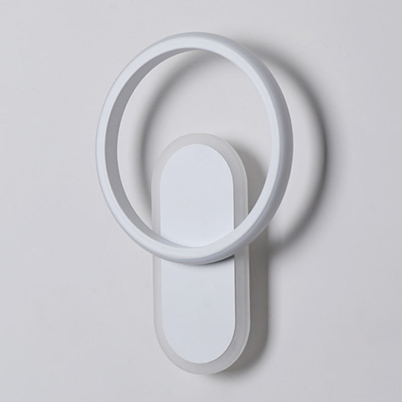 Single Modernism White Wall Mounted Sconce LED Statement Wall Light