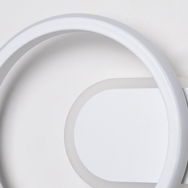 Single Modernism White Wall Mounted Sconce LED Statement Wall Light